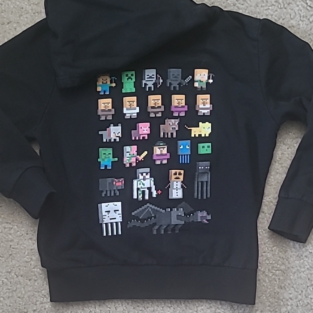 Minecraft Black Kids Hoodie size S